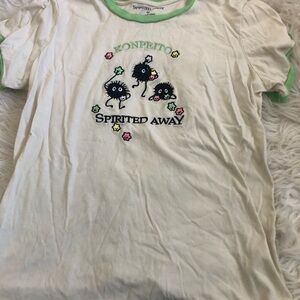 Spirited Away Tee with Green Trim
